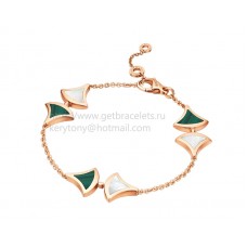 Bransoletka Bvlgari DIVAS Dream w kolorze różowego złota z malachitem i masą perłową Bransoletka Bvlgari DIVAS Dream w kolorze różowego złota z malachitem i masą perłową