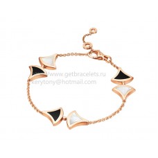 Bransoletka Bvlgari DIVAS Dream w kolorze różowego złota z masą perłową i onyksem BR856995 Bransoletka Bvlgari DIVAS Dream w kolorze różowego złota z masą perłową i onyksem BR856995