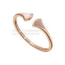 Bransoletka Bvlgari DIVAS Dream Rose Gold z masą perłową i diamentami Pave Bransoletka Bvlgari DIVAS Dream Rose Gold z masą perłową i diamentami Pave