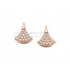 Kolczyki Bvlgari DIVAS Dream Rose Gold z diamentami Pave