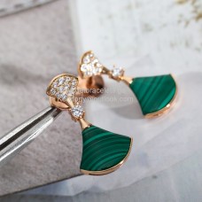 Kolczyki Bvlgari Divas Dream z malachitem i diamentami w kolorze różowego złota z rabatem