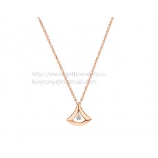 Naszyjnik Bvlgari Divas Dream Rose Gold Openwork z wisiorkiem z różowego złota z centralnym diamentem