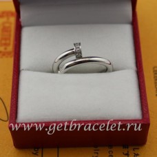 Pierścionek Cartier Juste Un Clou w kolorze białym, złotym i diamentami