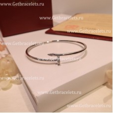 Bransoletka Cartier Juste Un Clou SM z białego złota z diamentami