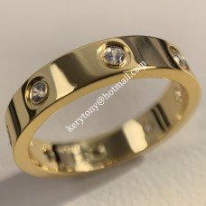 Pierścionek Cartier Love z 18-karatowego żółtego złota z 8 diamentami