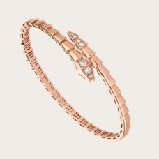 Bransoletka Bvlgari Serpenti Viper z 18-karatowego różowego złota z półwysadzanymi diamentami Bransoletka Bvlgari Serpenti Viper z 18-karatowego różowego złota z półwysadzanymi diamentami