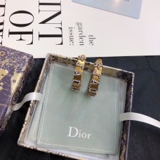 Kolczyki Dior JADIOR Star-JADIOR Diamonds Motif z antycznego mosiądzu z szerokimi kółkami