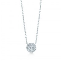 Naszyjnik Tiffany Soleste ze srebra próby 925 z okrągłymi diamentami w tonacji