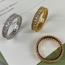Pierścionki z diamentami Van Cleef Arpels Perlee z 1 rzędem