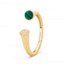 Bransoletka Van Cleef Arpels Perlee Couleurs z żółtego złota z diamentowym malachitem