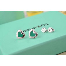 Kolczyki Tiffany Love Heart z niebieskim