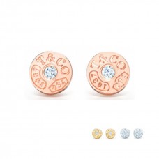 Kolczyki Tiffany 1837 Circle w kolorze czerwonym, biżuteria imprezowa dla kobiet