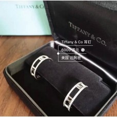 Kolczyki koła Tiffany Atlas Hollow ze srebra próby 925 z kryształkami, biżuteria damska