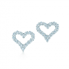 Kolczyki z diamentowym sercem Tiffany Co. Dupe