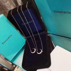 Naszyjnik z wisiorem Tiffany Crescent z wysadzanymi kryształami w kolorze srebra/różowego złota