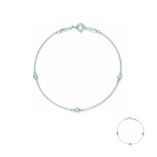 Bransoletka Tiffany Elsa Peretti Diamonds Dupe By The Yard ze srebra próby 925