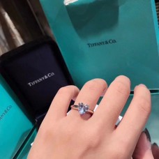 Pierścionek kryształowy Tiffany w kształcie serca, stylowy prezent