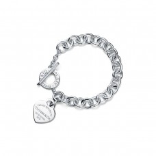 Bransoletka z wisiorkiem Tiffany Return To York Heart Pendant z grubych ogniw, srebro/żółte złoto/różowe złoto, HK