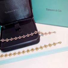 Bransoletka Tiffany Schlumberger Lynn w kolorze różowo-żółtym, ze srebra i kryształów, zestaw X Adornments, UK
