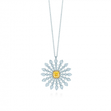 Naszyjnik z wisiorkiem Tiffany Sunburst z żółtym diamentem dla kobiet w sprzedaży w Wielkiej Brytanii