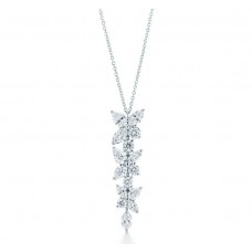 Naszyjnik z wisiorkiem Tiffany Victoria Mixed Cluster Drop, biżuteria damska