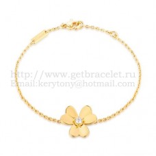Bransoletka Van Cleef Arpels Flowers Frivole 1 Flowers z żółtego złota z diamentem Bransoletka Van Cleef Arpels Flowers Frivole 1 Flowers z żółtego złota z diamentem