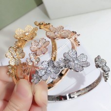 Bransoletka Van Cleef Arpels Frivole – 1 7 kwiatów, żółte złoto/białe złoto/różowe złoto z diamentem Bransoletka Van Cleef Arpels Frivole – 1 7 kwiatów, żółte złoto/białe złoto/różowe złoto z diamentem