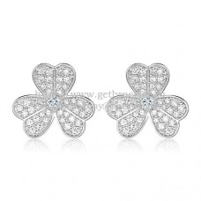 Kolczyki Van Cleef Arpels Frivole z białego złota z diamentami Kolczyki Van Cleef Arpels Frivole z białego złota z diamentami