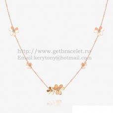 Naszyjnik Van Cleef Arpels Frivole z różowego złota z 9 okrągłymi diamentami