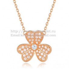 Naszyjnik Van Cleef Arpels Frivole z różowego złota z diamentami