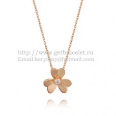 Naszyjnik Van Cleef Arpels Frivole z różowego złota z okrągłymi diamentami