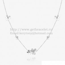 Naszyjnik Van Cleef Arpels Frivole z białego złota z 9 okrągłymi diamentami