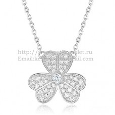 Naszyjnik Van Cleef Arpels Frivole z białego złota z diamentami