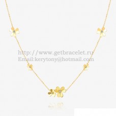 Naszyjnik Van Cleef Arpels Frivole z żółtego złota z 9 okrągłymi diamentami