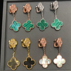 Kolczyki Van Cleef Arpels Magic Alhambra 2 motywy Masa perłowa z diamentami