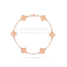 Bransoletka Van Cleef Arpels Sweet Alhambra 6 motywów w kolorze różowego złota