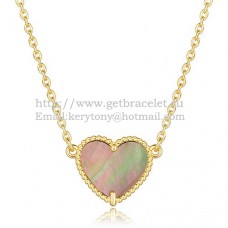 Wisiorek Van Cleef Arpels Sweet Alhambra Heart z żółtego złota z szarą masą perłową