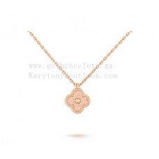 Wisiorek Van Cleef Arpels Sweet Alhambra w kolorze różowego złota