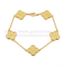 Bransoletka Van Cleef Arpels Alhambra 5 motywów, żółte złoto