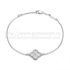 Bransoletka Van Cleef Arpels Alhambra z białego złota