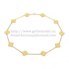 Naszyjnik Van Cleef Arpels Alhambra z żółtego złota, 10 motywów