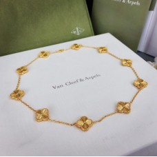 Van Cleef Arpels Alhambra długi naszyjnik 10 motywów gilosz żółte złoto