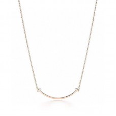 Naszyjnik Tiffany T Collection Smile Face z białego złota / żółtego złota / imitacji różowego złota