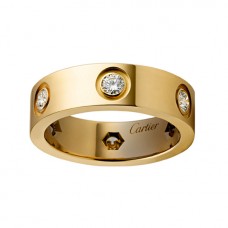 Pierścionek Cartier Love z żółtego złota z 6 diamentami